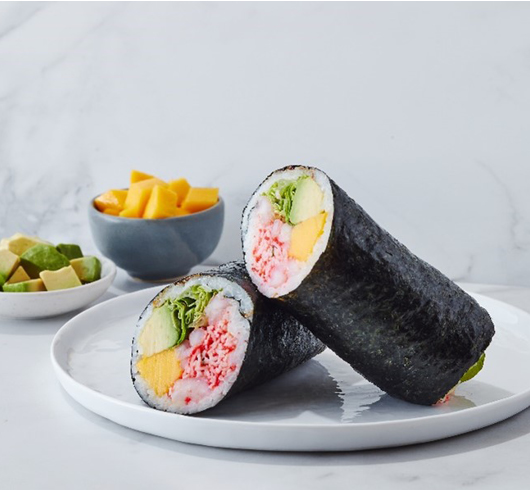 Spicy Shrimp & Mango Sushi Burrito